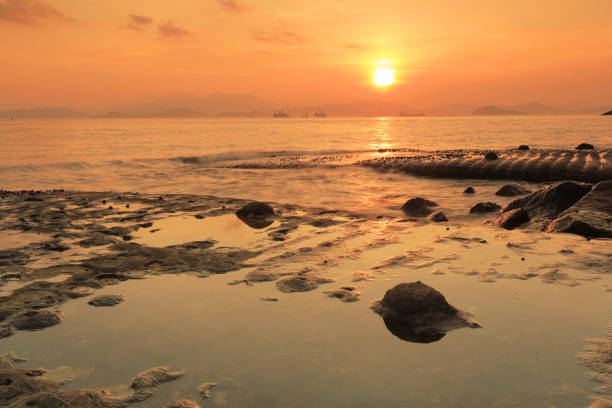 istock Tropical beach at beautiful sunset at Waterfall Bay 1019880118