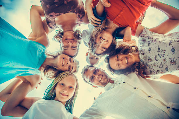 istock Group of people holding hands. Unity concept 1019881486