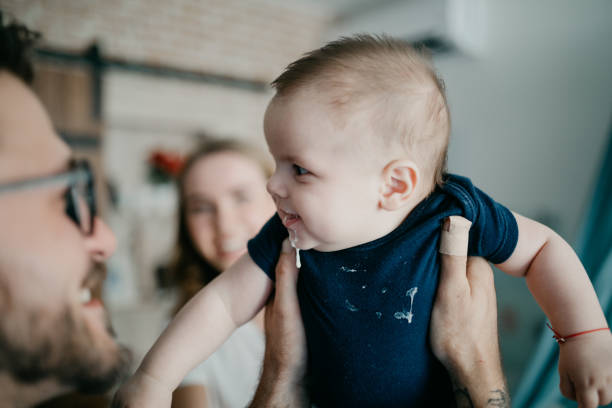 istock Baby Infant not feeling well and vomiting 1019889386