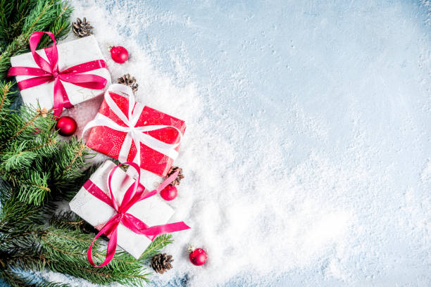 istock Christmas background with gifts 1019889770