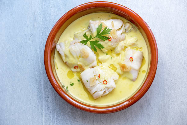 istock Cod with sauce (bacalao al pil pil), Basque Country cuisine. Spain 1019902358