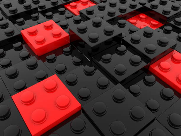 istock Toy bricks in red and black colors 1019903402
