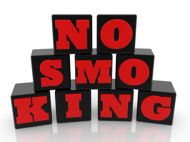 istock No smoking concept on cubes in black color 1019908022
