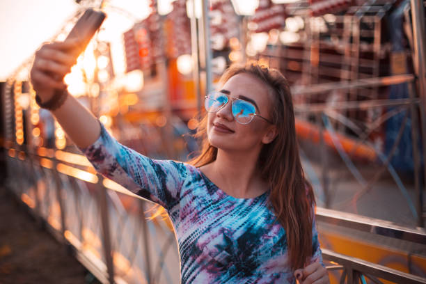 istock Girl at a funfair 1019917250