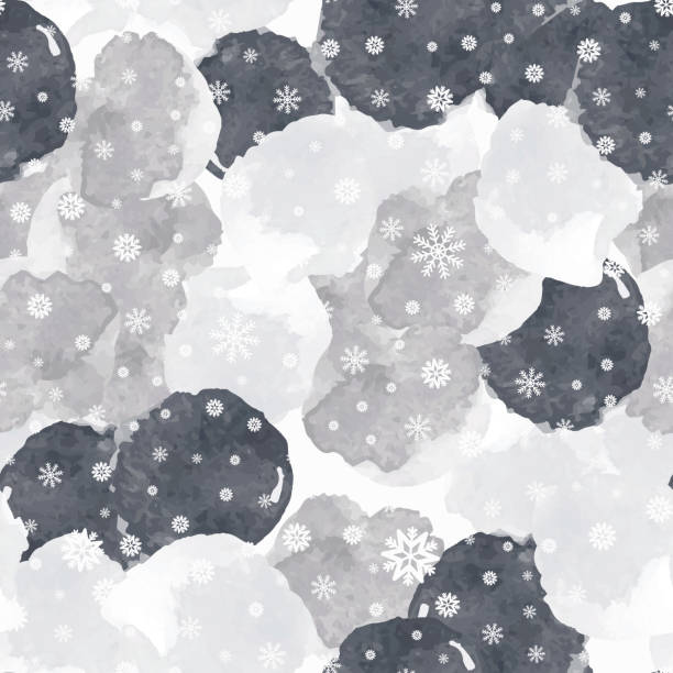 抽象画雪片で普遍的なフリーハンドの水彩シームレス パターン。 クリスマス雪の結晶の抽象的な背景。テンプレートは、新年とクリスマスの背景として使用できます。 - illustration and painting snow christmas decoration watercolor painting点のイラスト素材／クリップアート素材／マンガ素材／アイコン素材