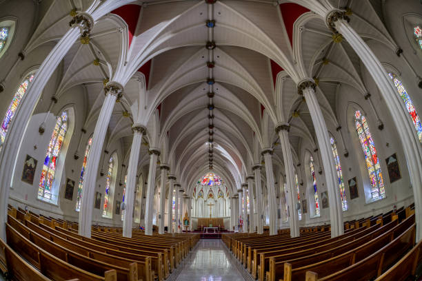 Beautiful light indoor monastery
