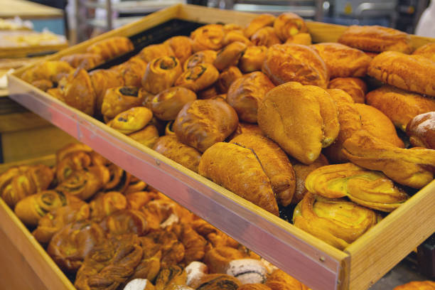 istock Bakery products on the counter. Food industry 1019954156