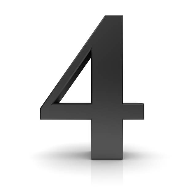 istock 4 number four fourth black 3d sign symbol isolated on white background 1019975956