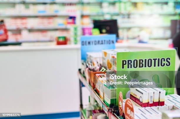 Let Us Help You Improve Digestion Stock Photo - Download Image Now - Probiotic, Merchandise, Healthcare And Medicine