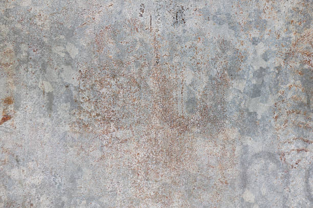 High resolution photograph of a weathered galvanized steel surface Galvanized steel surface in bad conditions, gray metal background. rust germany stock pictures, royalty-free photos & images