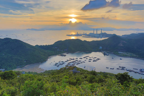 istock view of Lamma from  Ling Kok Shan 1019989146
