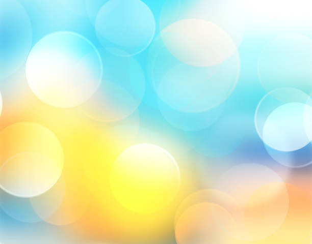 istock Yellow blue summer blur background. 1019990008
