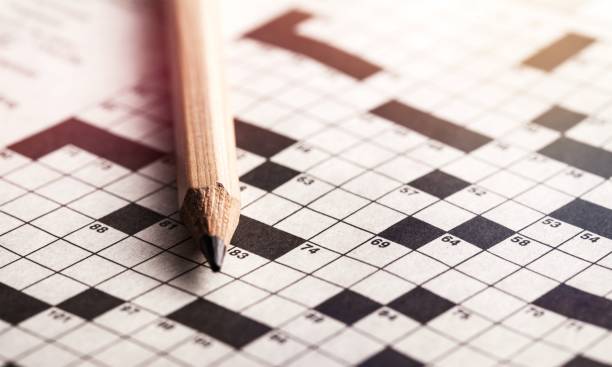 Crossword. Crossword Puzzle and Pencil on background crossword stock pictures, royalty-free photos & images