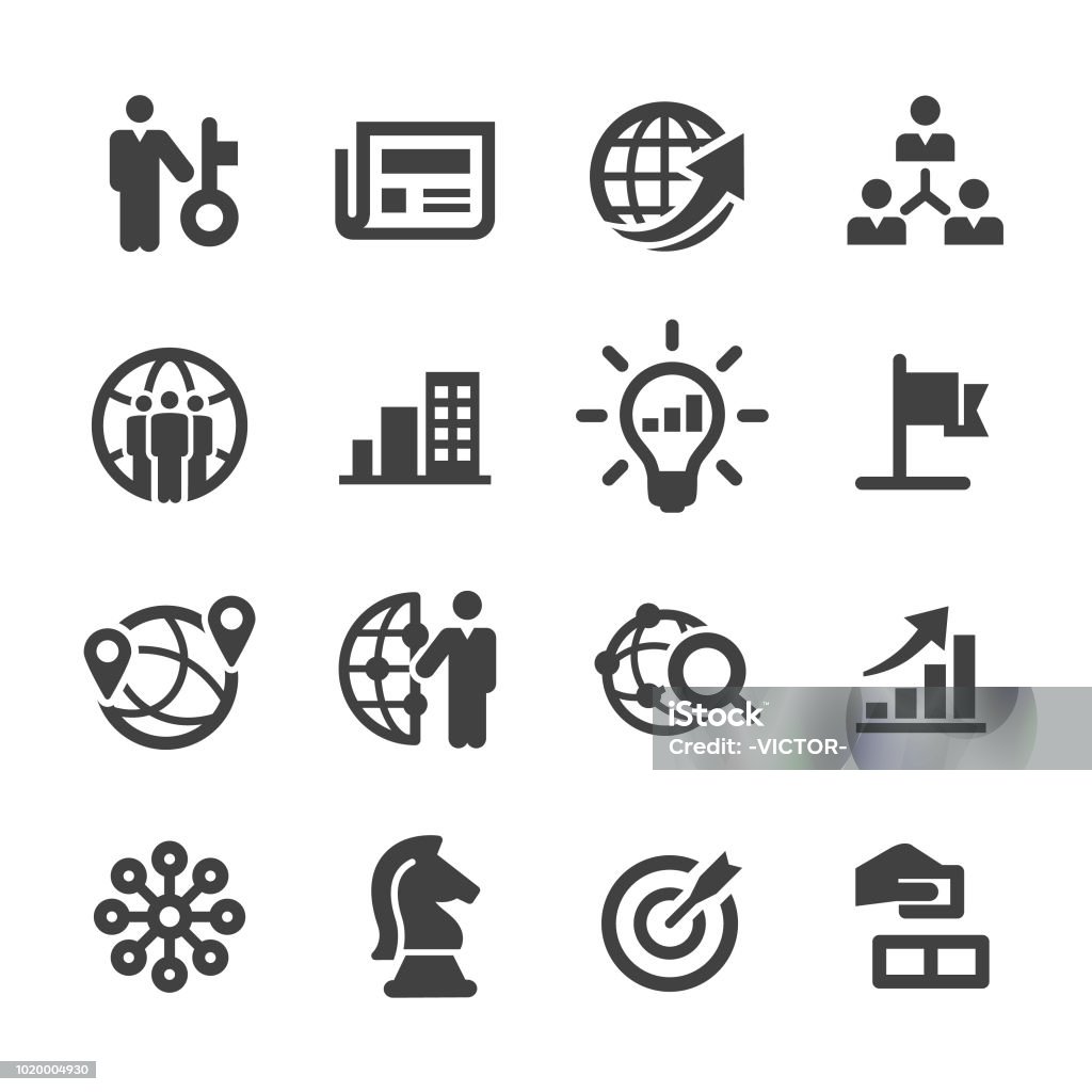 Business Development Icons Set - Acme Series Business, Development, marketing, global, Icon Symbol stock vector