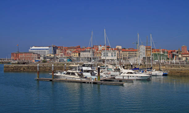 istock Gijon marina with many yachts in Spain 1020014002