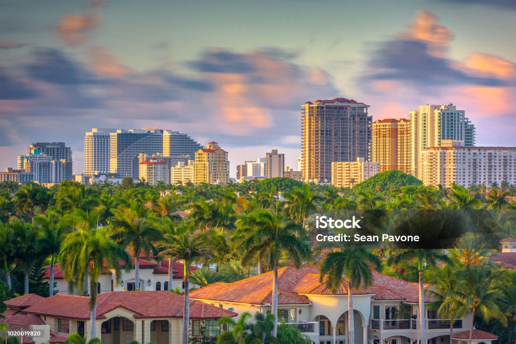 Skyline von Fort Lauderdale, Florida, USA - Lizenzfrei Fort Lauderdale Stock-Foto