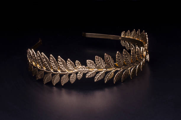 istock golden laurel wreath, headband isolated on black 1020025668