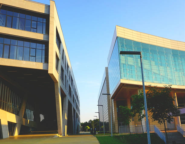 istock Pass between modern faculty buildings on university campus in Croatian town Osijek 1020031888