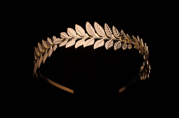 istock golden laurel wreath, headband isolated on black 1020031926