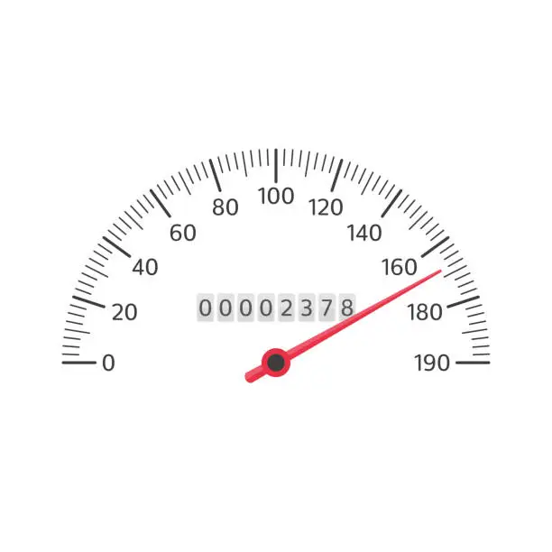 Vector illustration of Car speedometer vector.