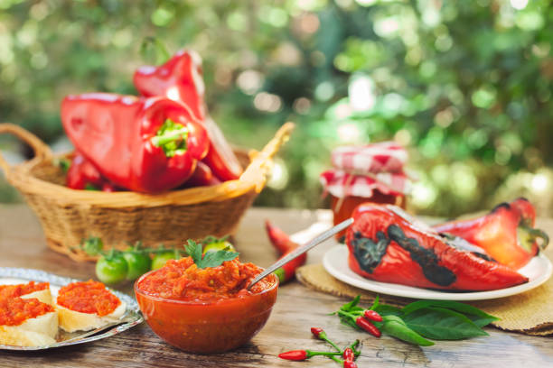 istock Ajvar-traditional quality Serbian dish 1020037874