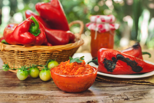 istock Traditional Balkan Ajvar,delicious dish 1020038240