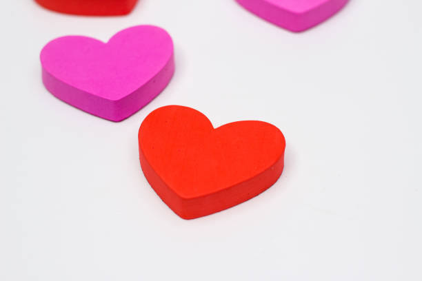 istock Red and pink Hearts on white background 1020040860