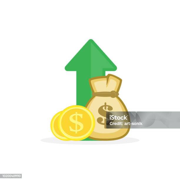 Increasing Income Symbol Income Increase Vector Stock Illustration - Download Image Now ...