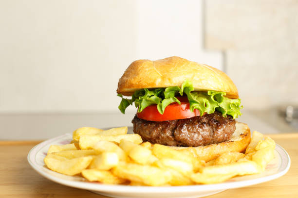 istock Hamburger and French fries 1020041204