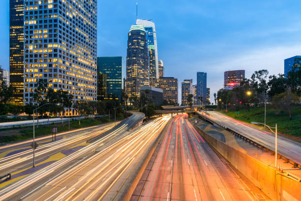 istock Los Angeles Downtown Sunset 1020050370