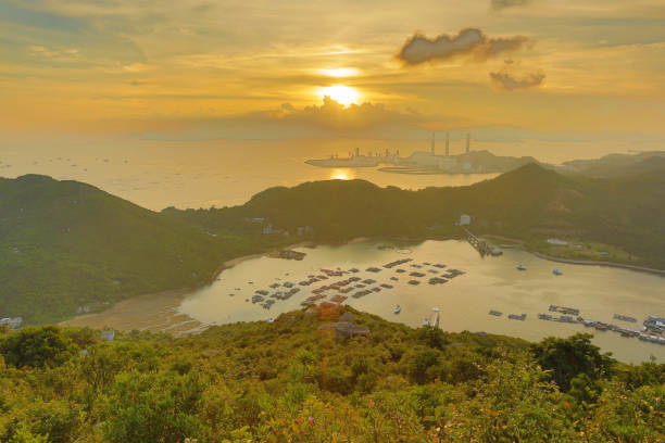 istock view of Lamma from  Ling Kok Shan 1020054424