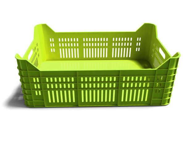 istock Modern green fruit box for sale 3d rendering on white background with shadow 1020066910