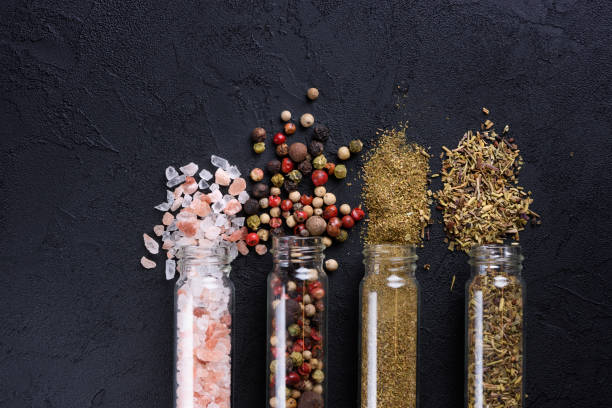 istock Mix of different spices in glass tubes 1020067196