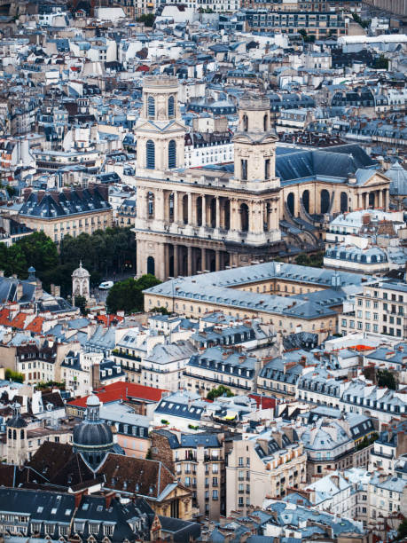 istock Paris streets and houses aerial view 1020067700