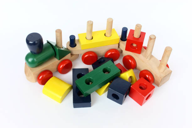 istock Colorful wooden train 1020071286