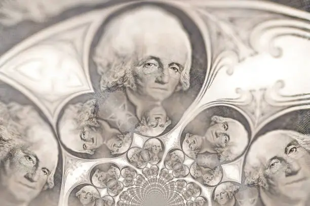 Kaleidoscopic Pattern of a Dollar Bill, based on own Reference Image