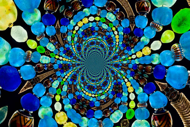 istock Kaleidoscopic Pattern of Glass  Beads 1020078780