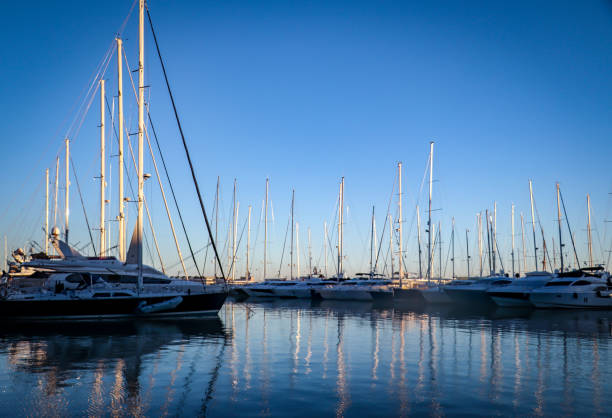 istock Sailing boats in Palma de Mallorca - blue sky 1020079054