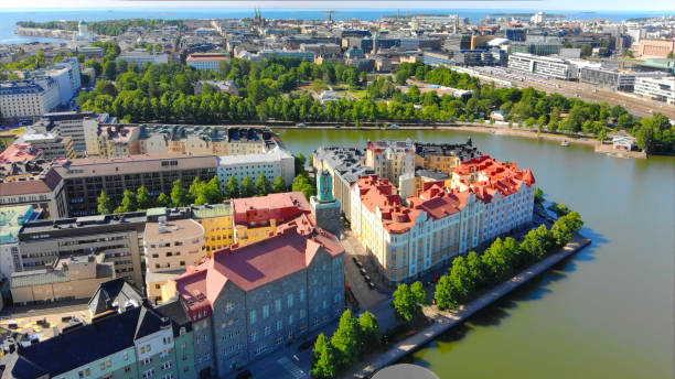 istock Helsinki Finland Scenic Aerial View 1020083652