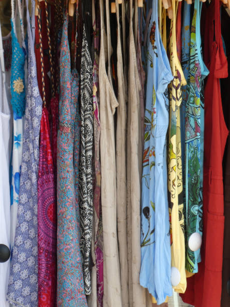 istock Hanging clothes for sale 1020088244
