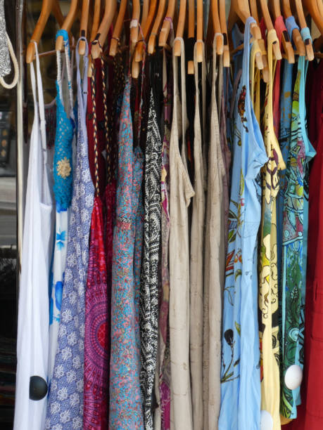 istock Hanging clothes for sale 1020088314