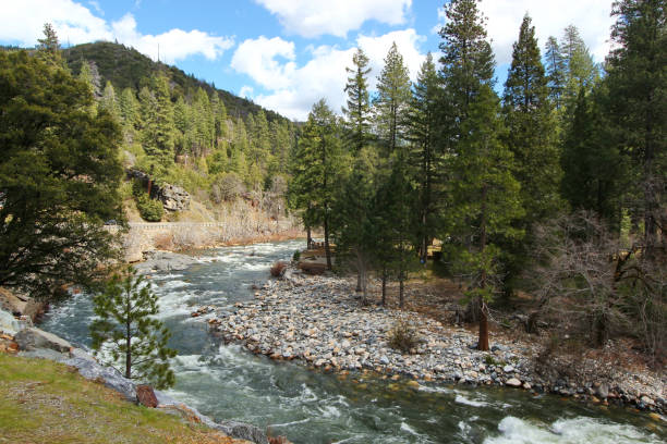 A river with rapids in California.
