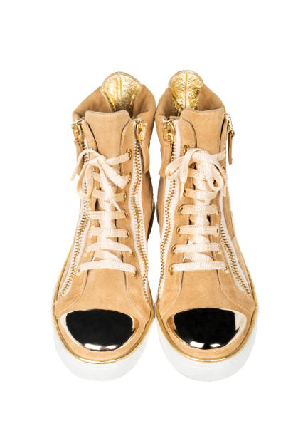 istock Brown fashionable sneakers 1020089068