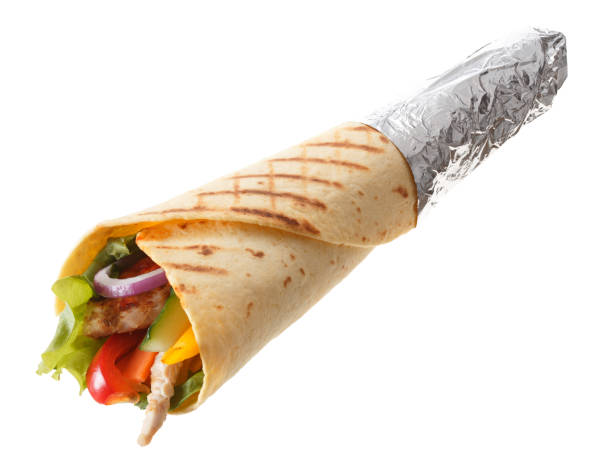 istock The Doner kebab (shawarma) isolated on a white background. 1020098296