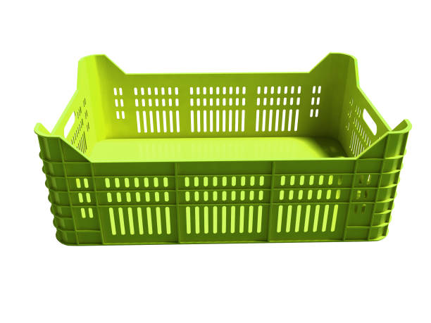 istock Modern green fruit box for sale 3d rendering on white background no shadow 1020104996