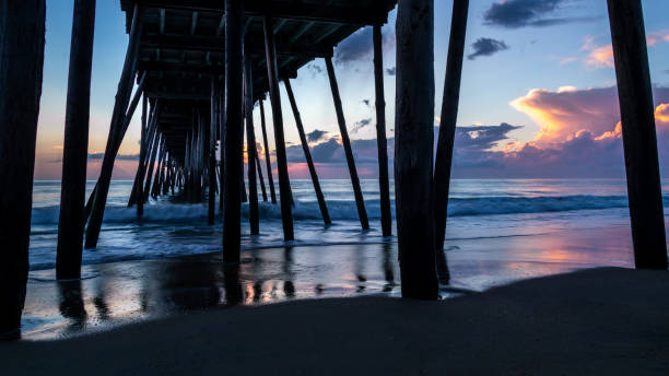 istock Sunrise beneath an ocean pier. 1020118076