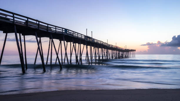 istock Ocean fishing pier at sunrise. 1020118250