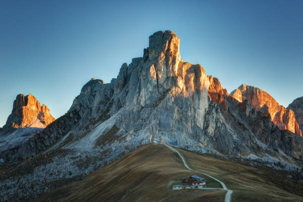 istock Mountain Passo Giau in Dolomite Alps at sunrise 1020122338