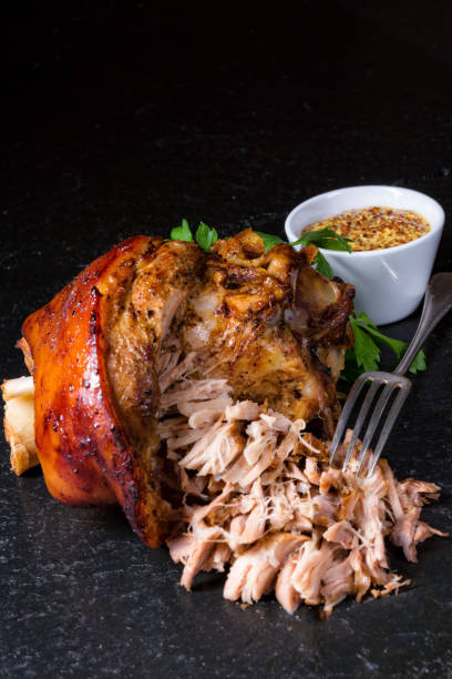 istock crispy fried Bavarian pork knuckle with soft meat 1020149380