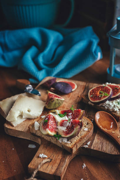 istock Brown Bread with Goat Cheese and Fresh Figs 1020166092